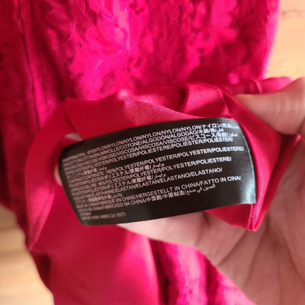 Anthropologie Lace Dress Midi Red Keepsake The Label Timeless S Ruffle Pleat - Picture 6 of 6